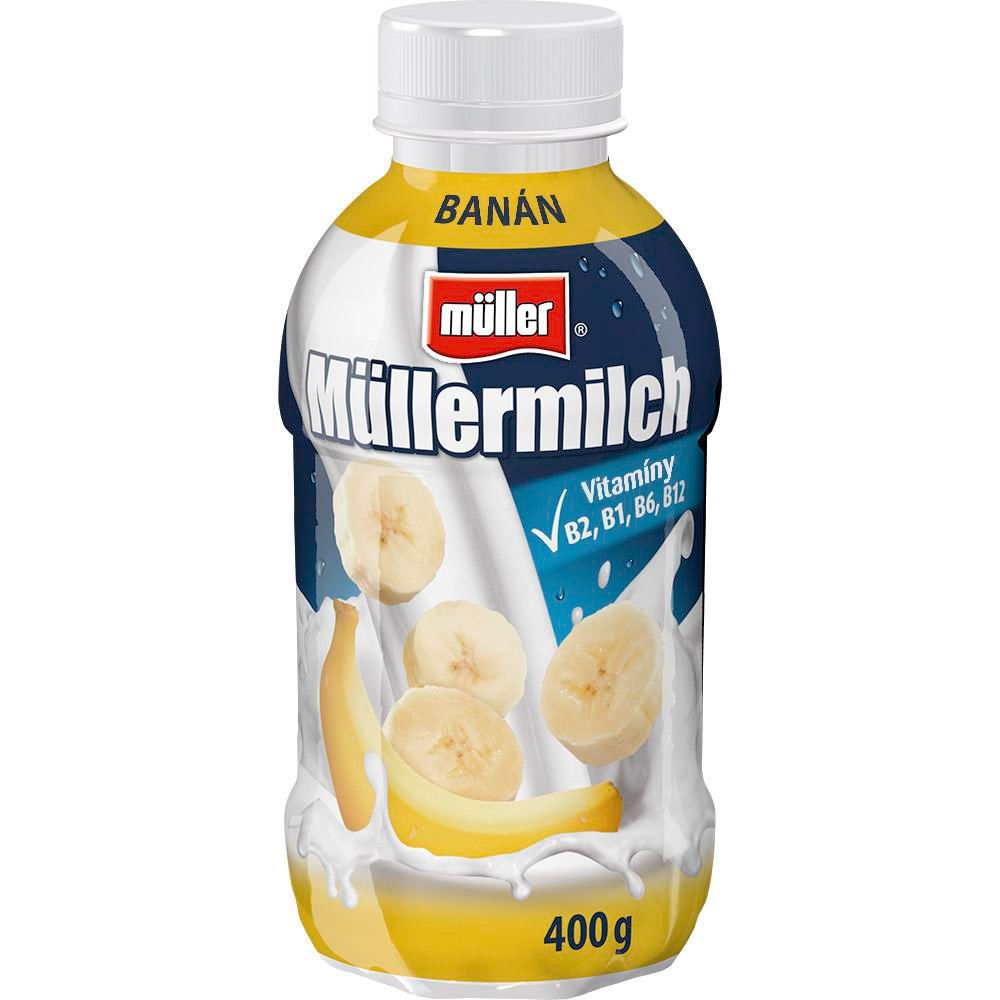 Müller Müllermilch Mléčný nápoj s banánovou příchutí 400 g
