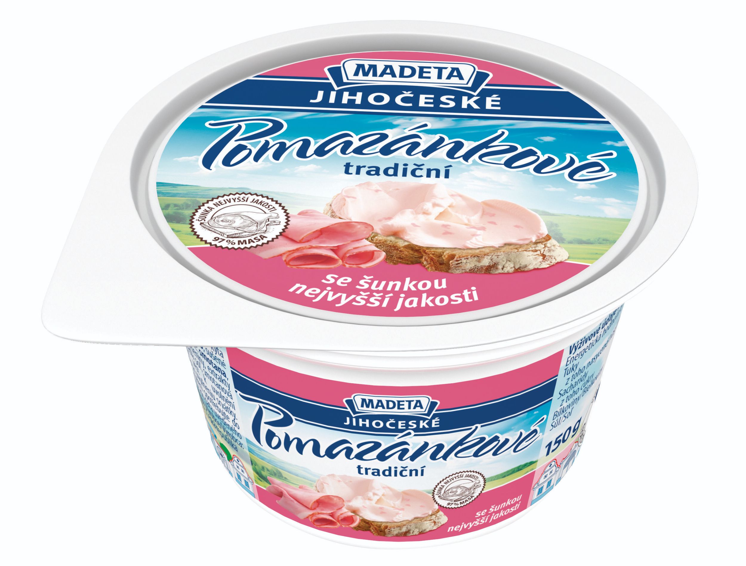 Madeta Jihočeské pomazánkové tradiční šunka 150 g