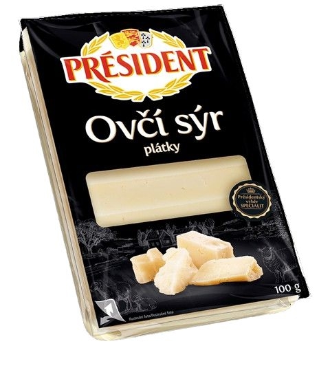 Président Ovčí sýr plátky 100 g