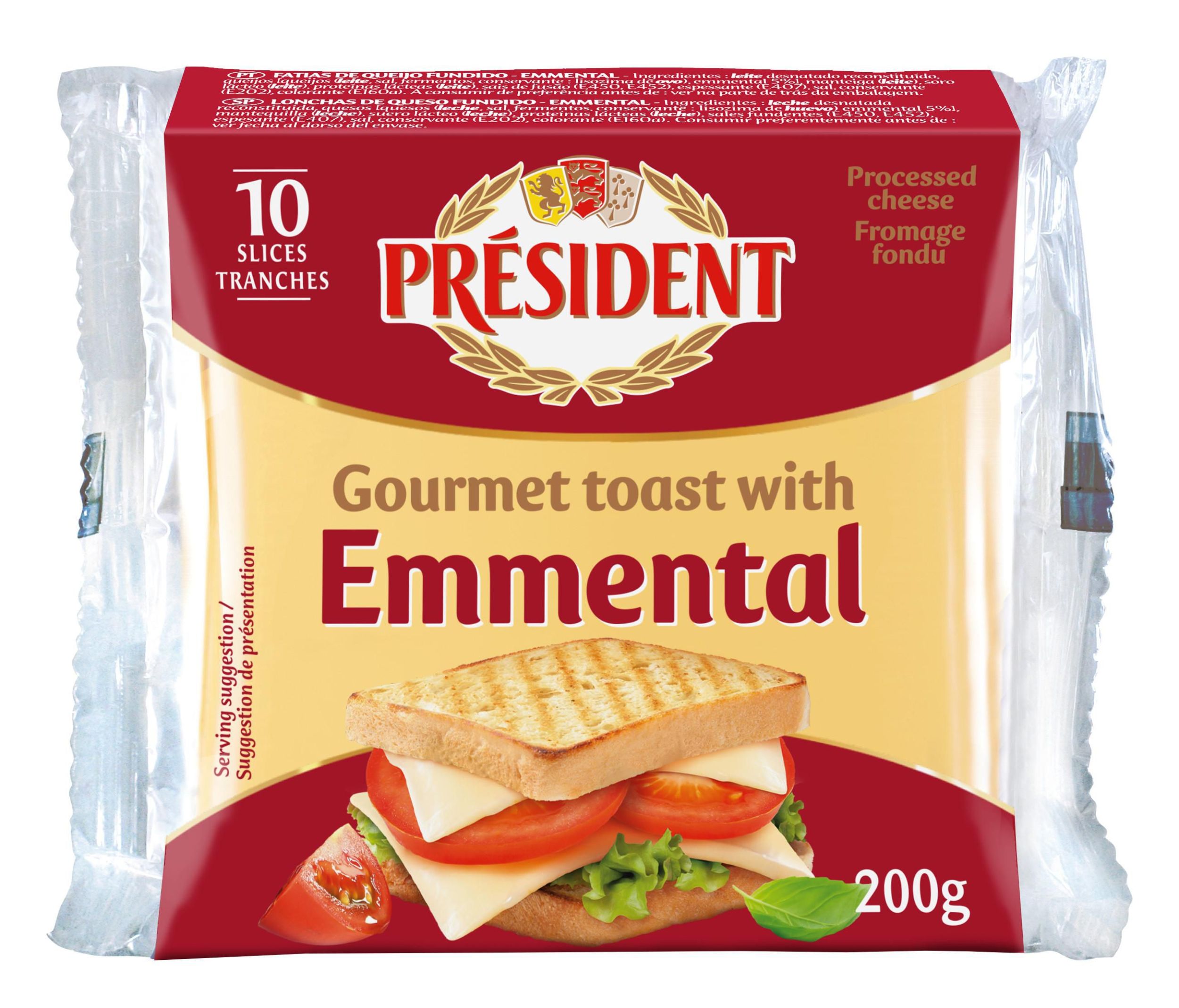 Président Tavené plátky Toast Emmental 200 g