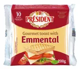 Président Tavené plátky Toast Emmental 200 g