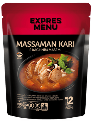 EXPRES MENU Massaman kari Thajské kari s kachním masem, 2 porce