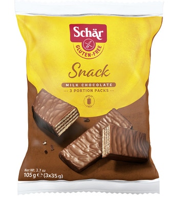 Schär Snack bezlepkové oplatky v mléčné čokoládě