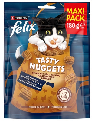 Felix Tasty Nuggets pamlsky pro kočky kuře, kachna