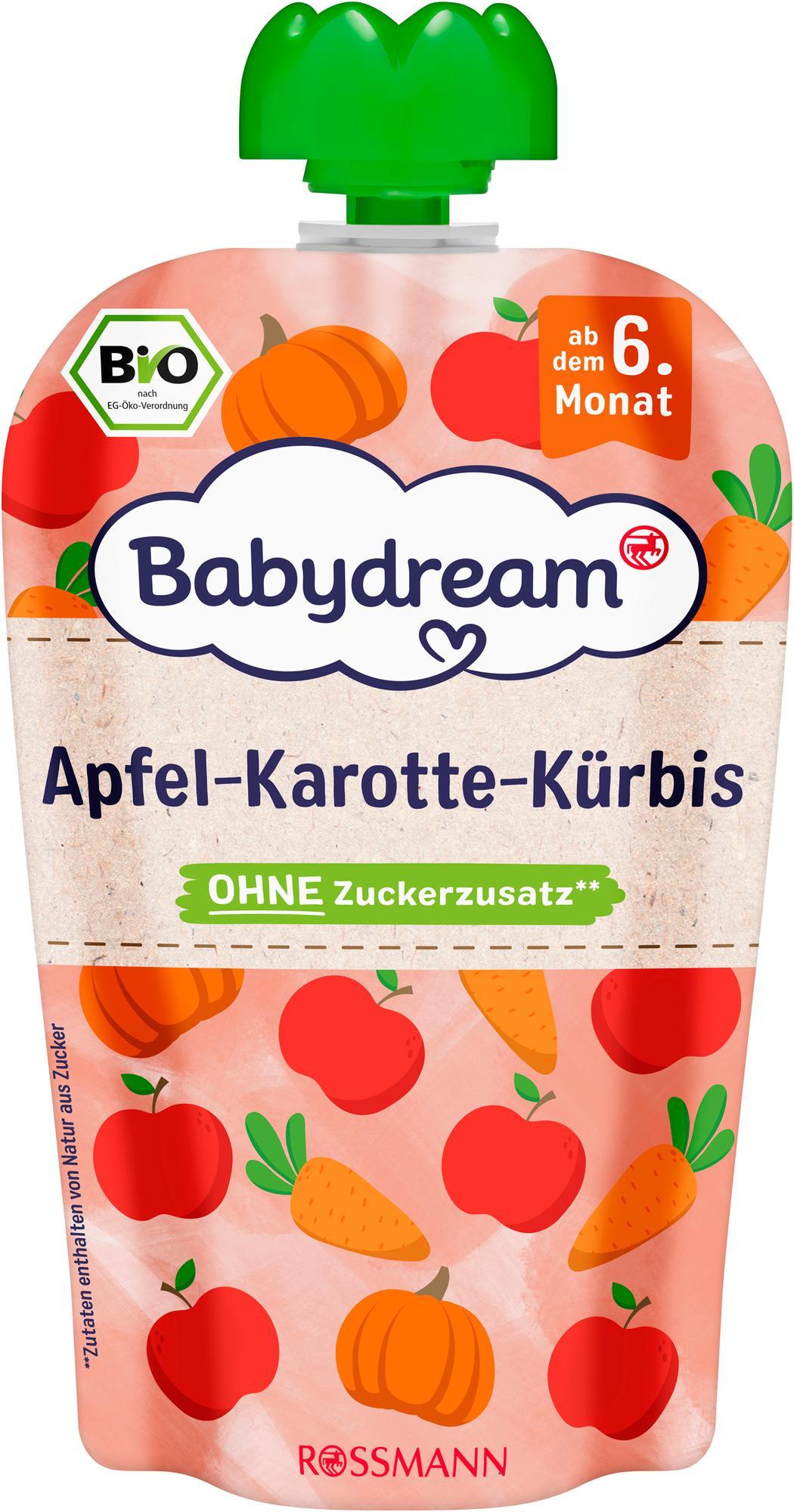 Babydream BIO Pyré jablko, dýně a mrkev