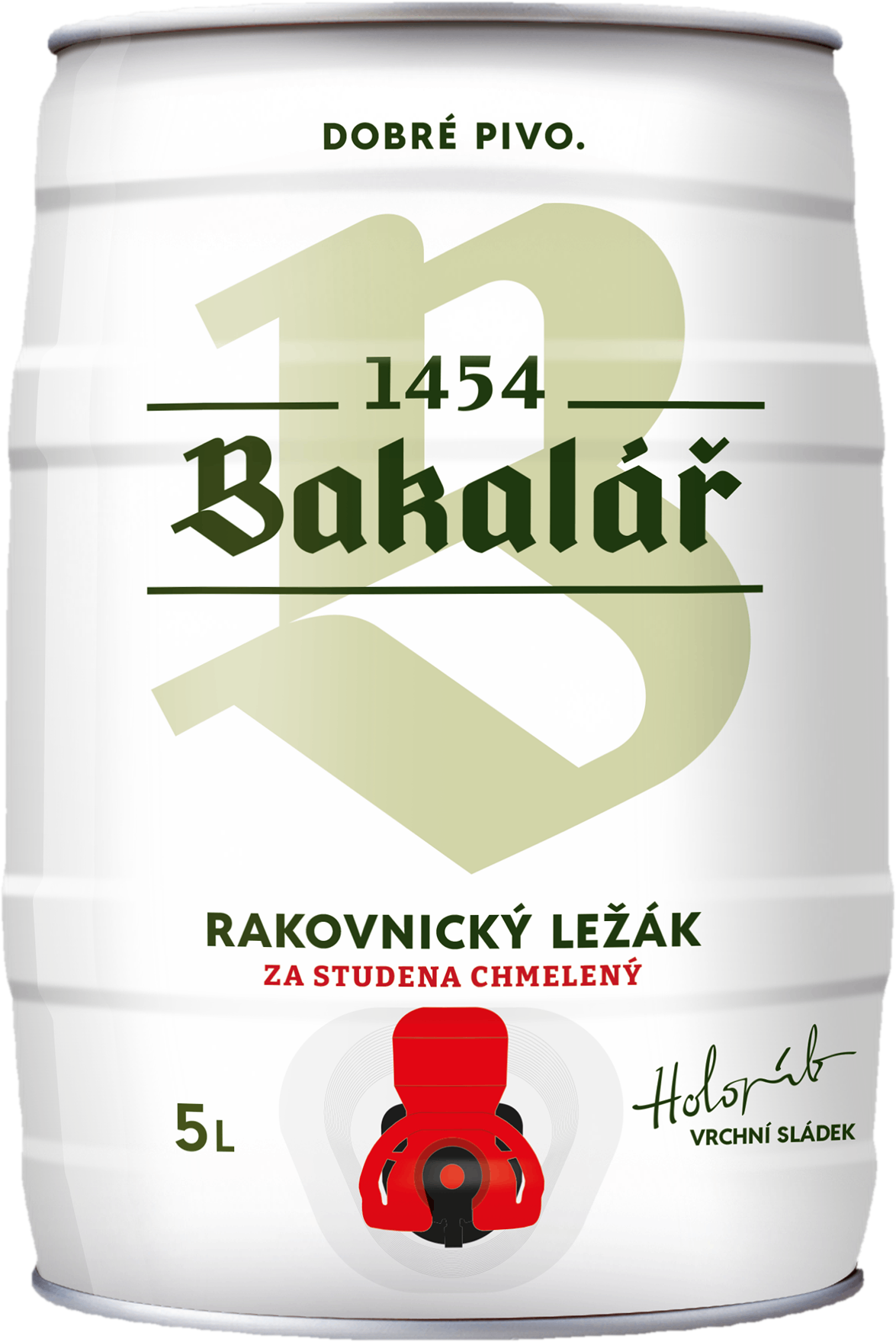 Bakalář Rakovnický ležák světlý za studena chmelený soudek