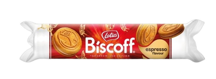 Lotus Biscoff plněné sušenky krémem s příchutí espresso 150g – limitované edice Tomorowland