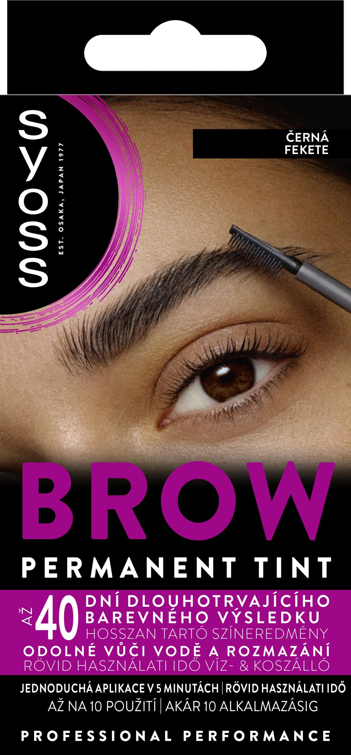 Syoss Brow Tint barva na obočí Černá 10ml