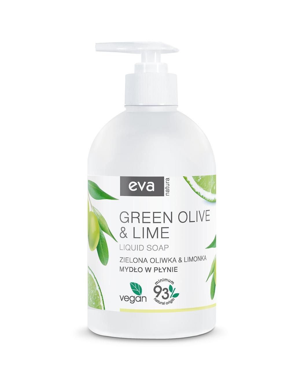 Eva Natura krémové tekuté mýdlo se zelenou olivou a limetkou, 500 ml