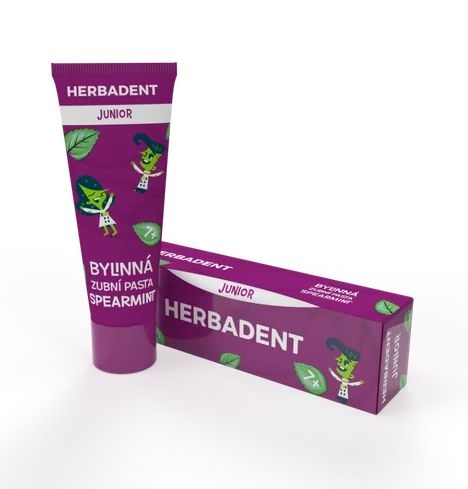 Herbadent Junior Bylinná zubní pasta Spearmint 75 ml