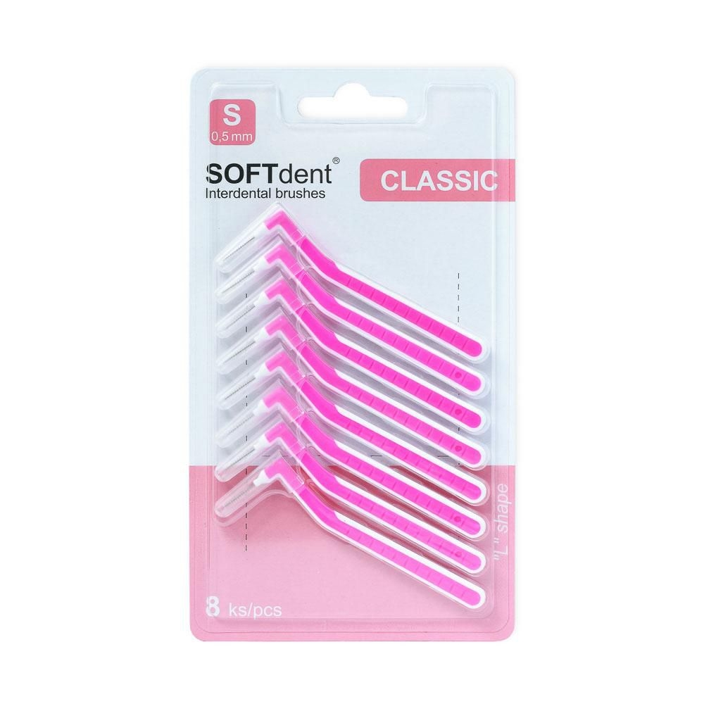 Softdent Clas Mezizubní Kartáčky S 8 ks