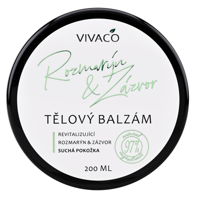 Vivaco Přírodní tělový balzám Rozmarýn & Zázvor