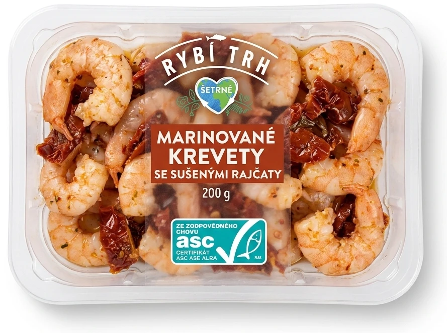 Marinované krevety se sušenými rajčaty