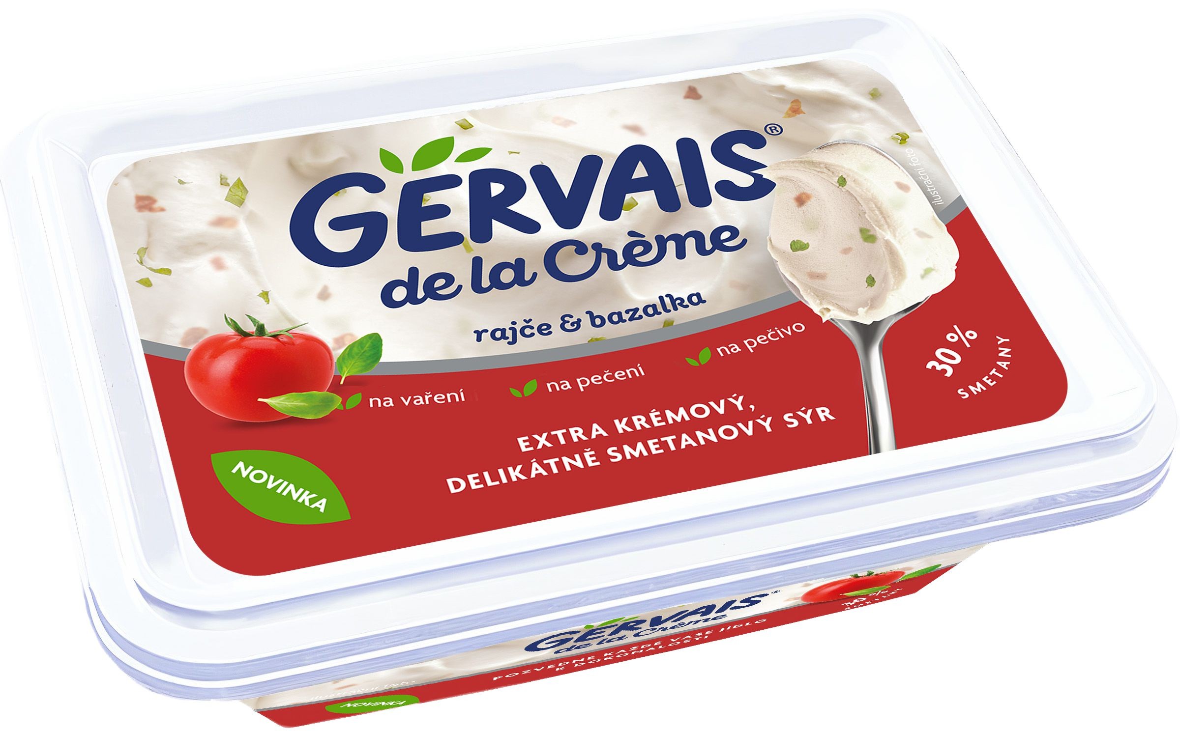 Gervais de la Crème rajče & bazalka 180g
