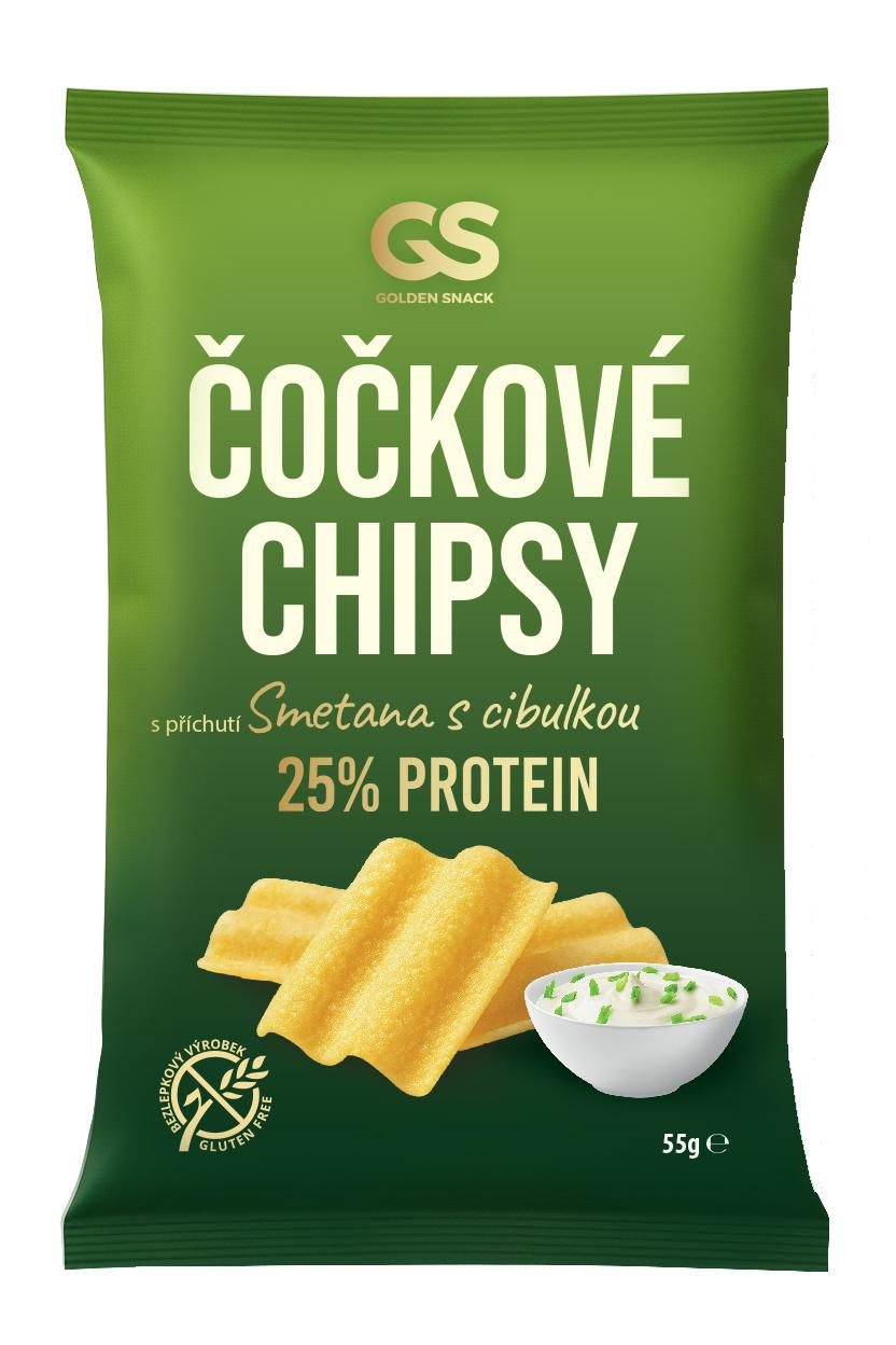 Golden Snack Čočkové chipsy smetana s cibulkou 25% proteinu