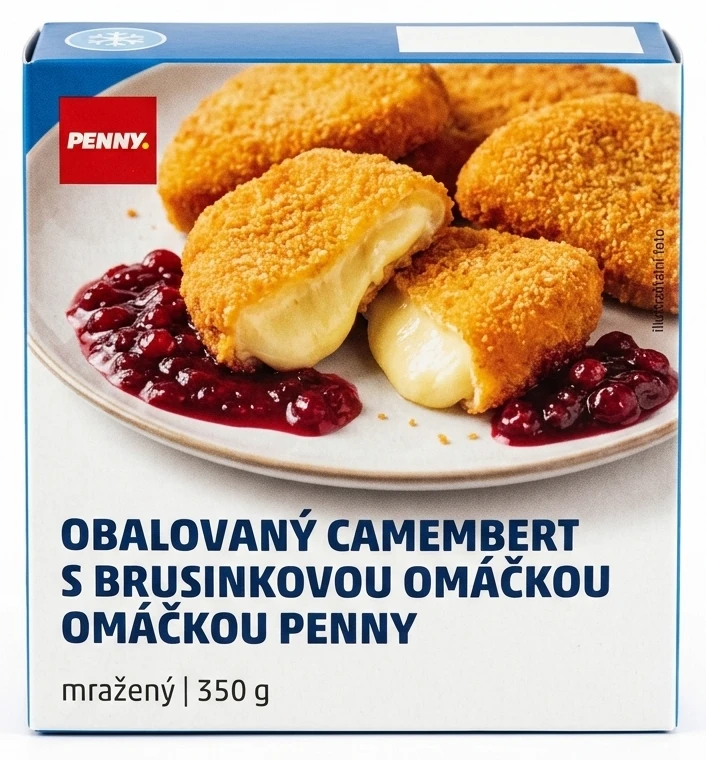 Obalovaný camembert s brusinkovou omáčkou Penny