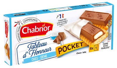 Chabrior Sušenky s mléčnou čokoládou a krémovou náplní