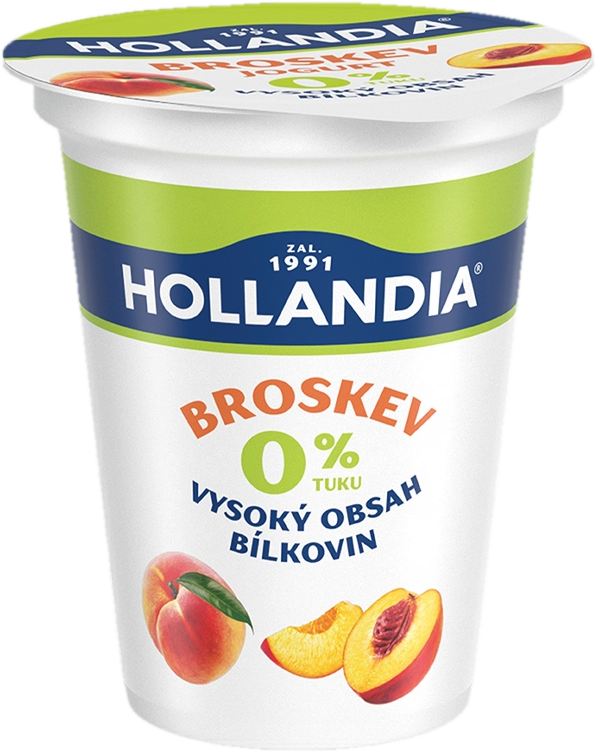 Hollandia Nízkotučný jogurt broskev