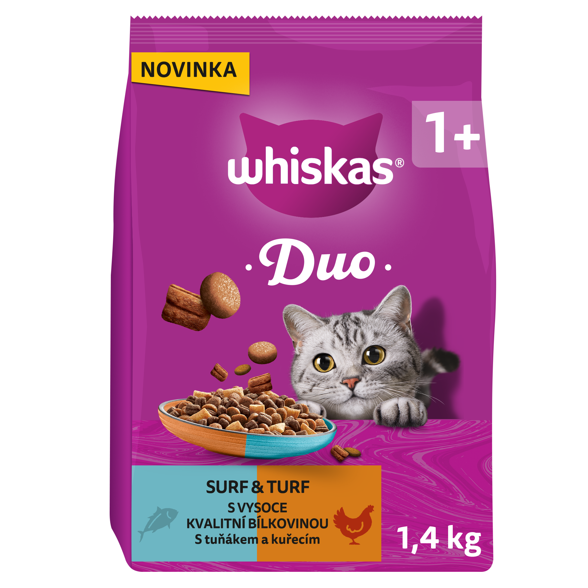 Whiskas Duo granule pro kočky tuňák a kuře