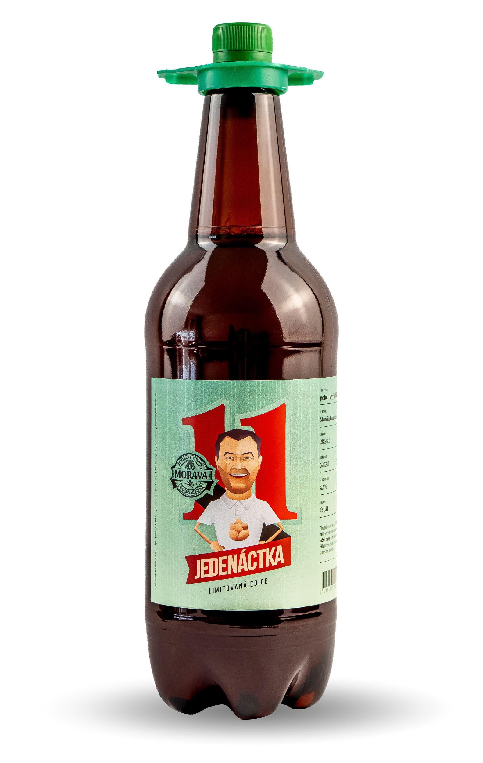 Morava Pivo polotmavé nefiltrované 11° 1,5 l PET