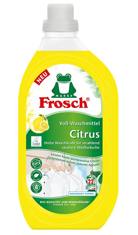 Frosch Prací prostředek na bílé prádlo Citrus (EKO, 1500 ml) 22 dávek
