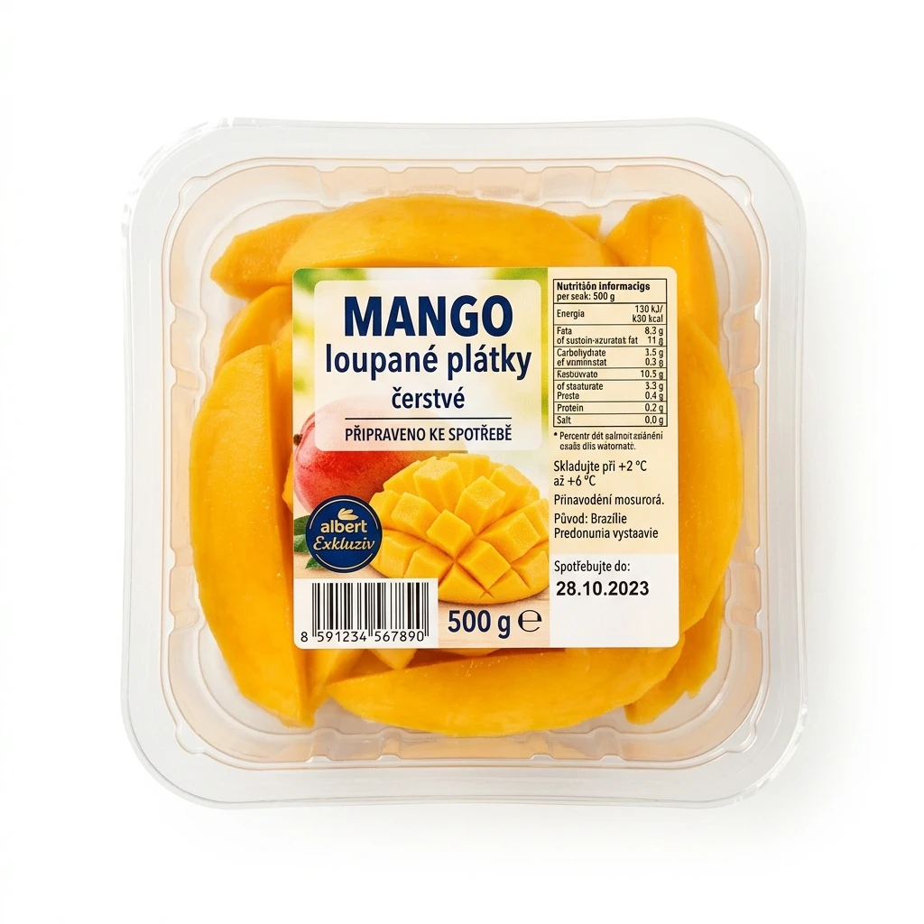Mango loupané plátky čerstvé 500 g