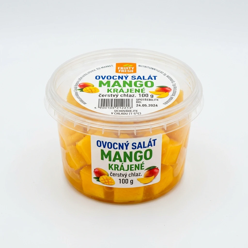 Ovocný salát mango krájené čerstvý chlaz. 100 g