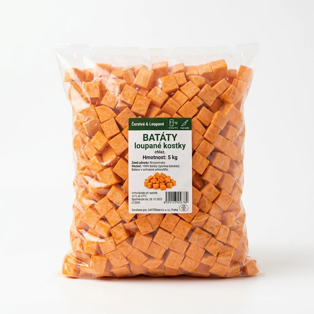 Batáty loupané kostky chlaz. 5 kg