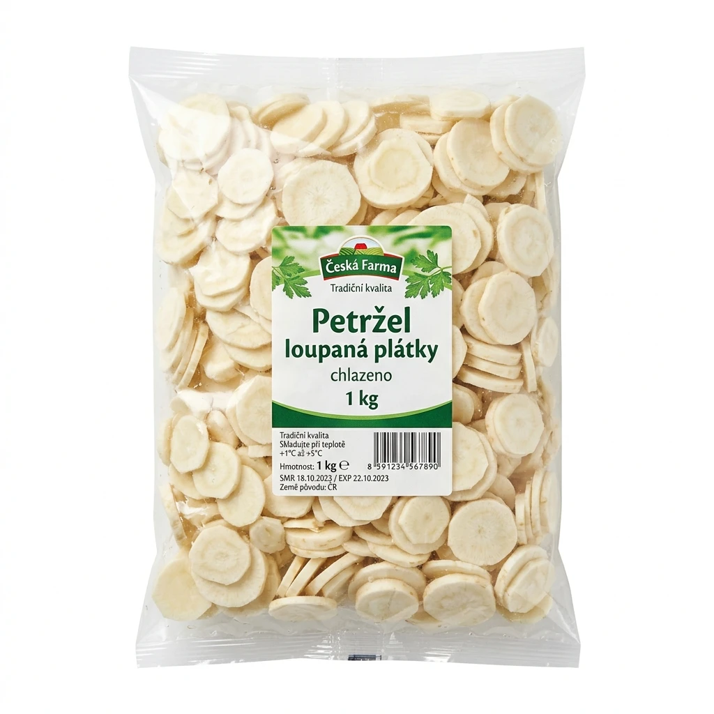 Petržel loupaná plátky chlaz. 1 kg
