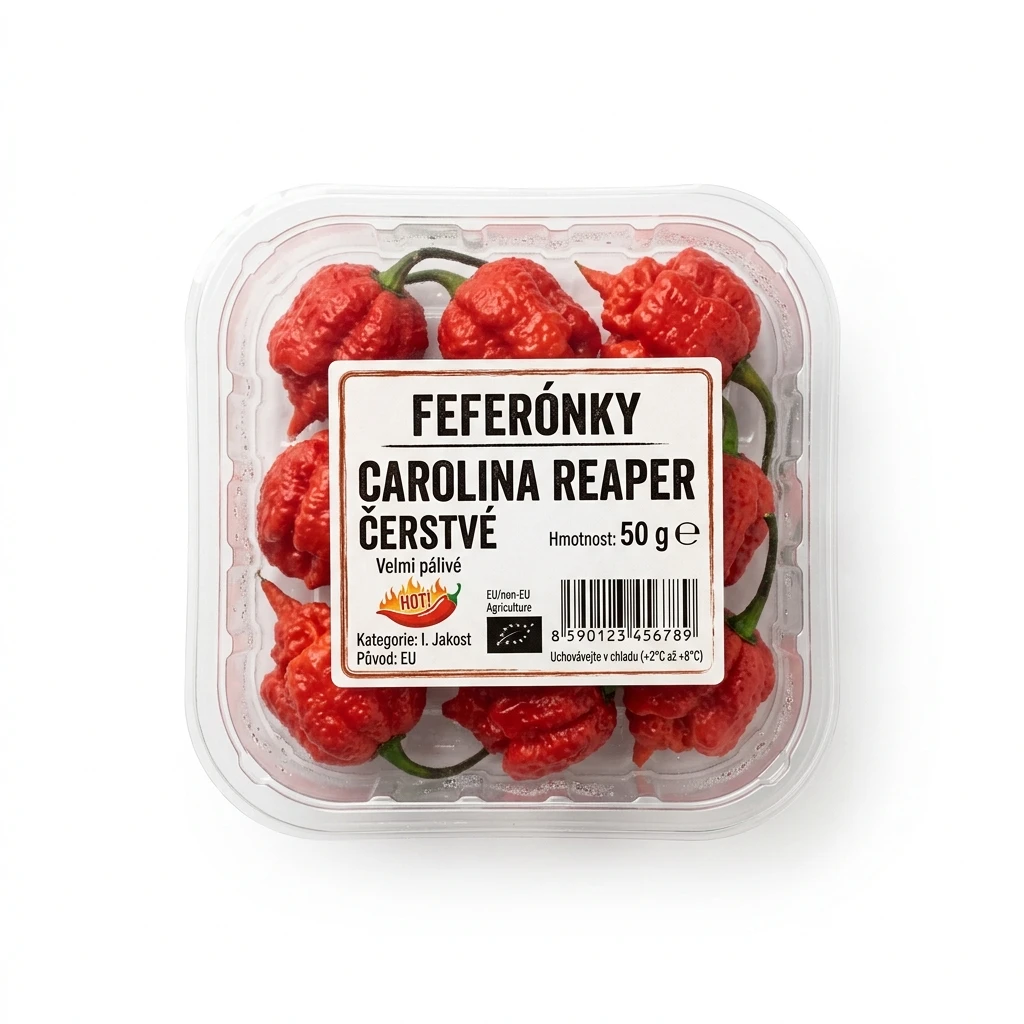 Feferónky Carolina Reaper čerstvé 50 g