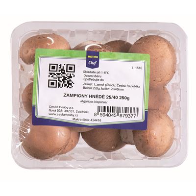 METRO Chef Žampiony hnědé 25/60 I. CZ čerstvé 250 g