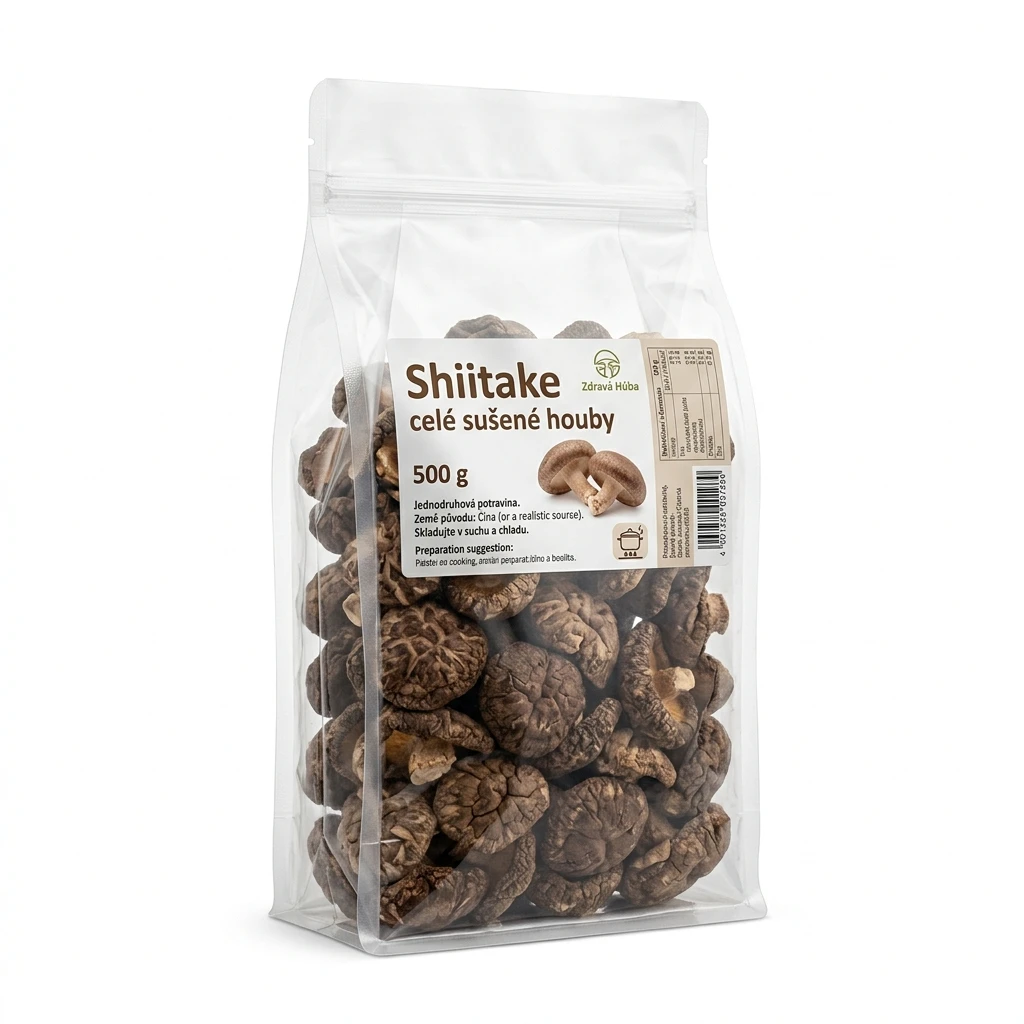 Shiitake celé sušené houby 500 g