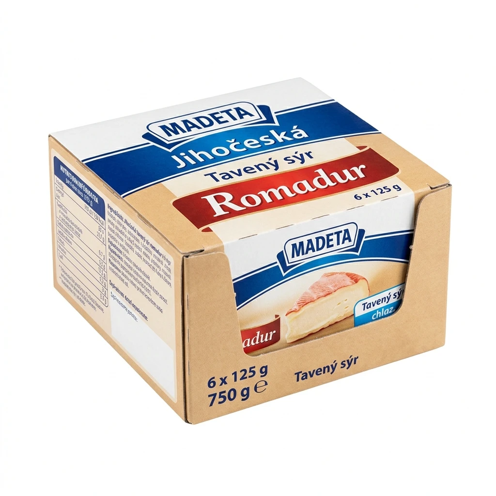 MADETA Jihočeská Tavený sýr Romadur chlaz. 6 x 125 g