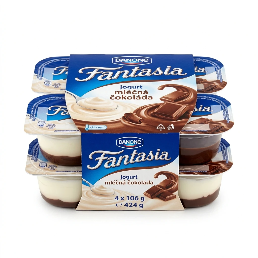 Danone Fantasia jogurt mléčná čokoláda chlaz. 4 x 106 g