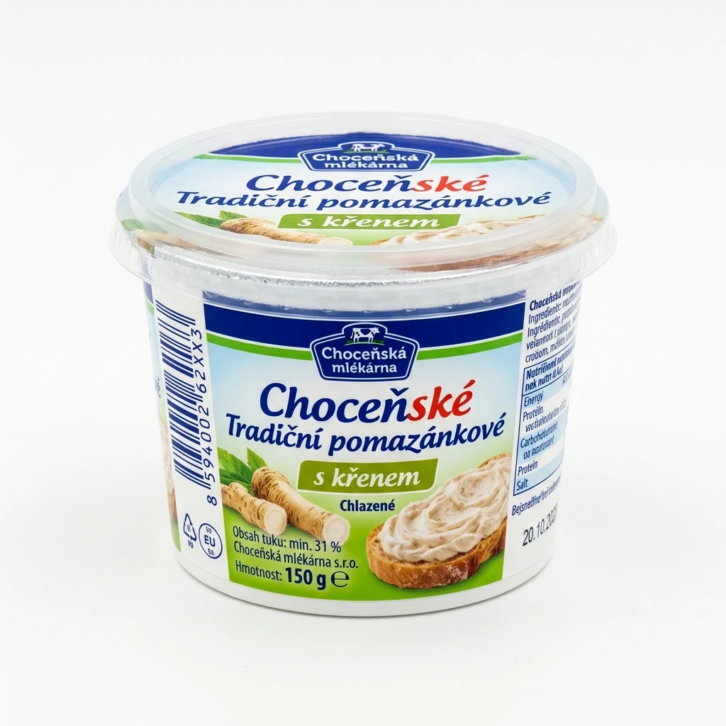 Choceňská mlékárna Choceňské Tradiční pomazánkové s křenem chlaz. 6 x 150 g