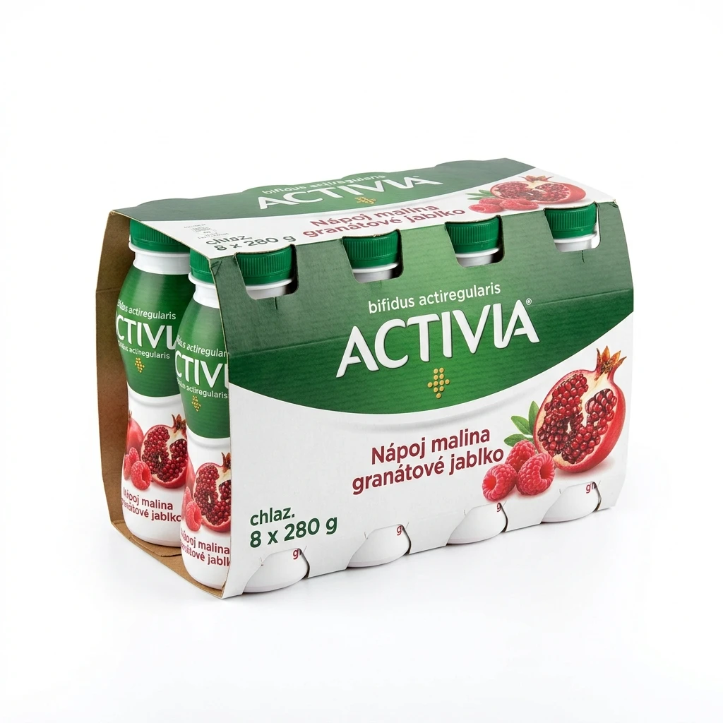 ACTIVIA Nápoj malina granátové jablko chlaz. 8 x 280 g