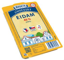 MADETA Jihočeský Eidam sýr 45 % plátky chlaz. 100 g
