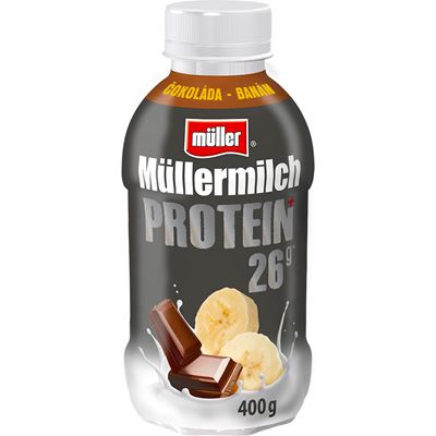 Müllermilch Protein mléčný nápoj čokoláda-banán chlaz. 400 g