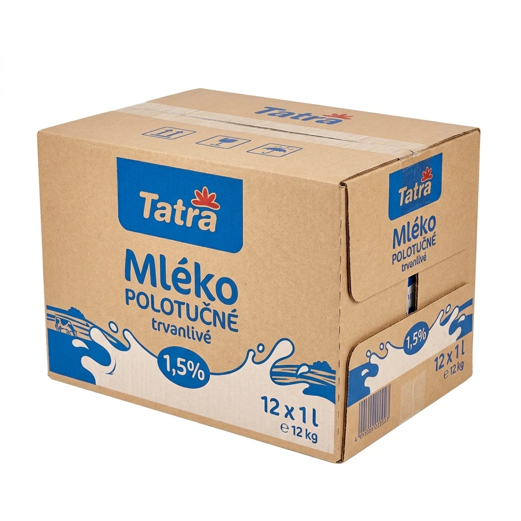 Tatra Mléko polotučné 1,5 % trvanlivé 12 x 1 l