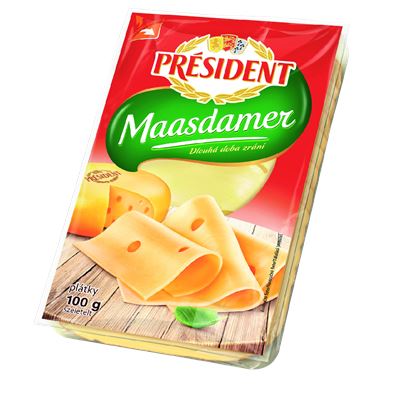 PRÉSIDENT Maasdamer plátky chlaz. 100 g