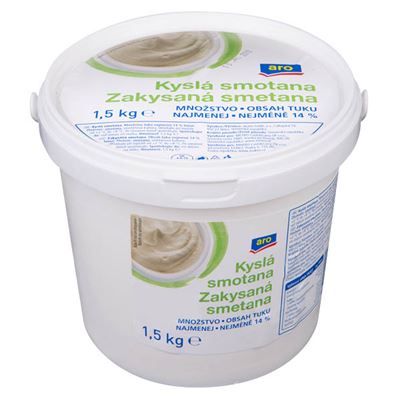 aro Smetana zakysaná 14% chlaz. 1,5 kg