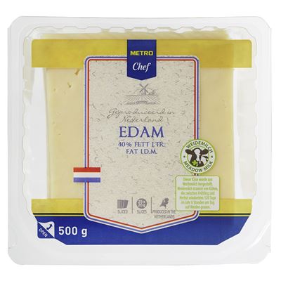 METRO Chef Edam 40% sýr plátky chlaz. 500 g