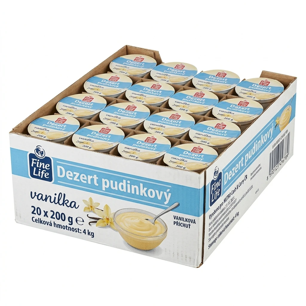 Fine Life Dezert pudinkový vanilka 20 x 200 g