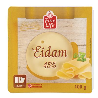 Fine Life Eidam 45 % plátky chlaz. 100 g