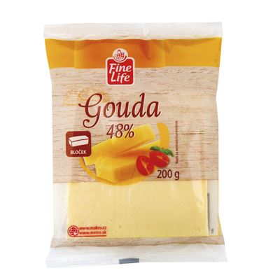 Fine Life Gouda 48 % bloček chlaz. 200 g