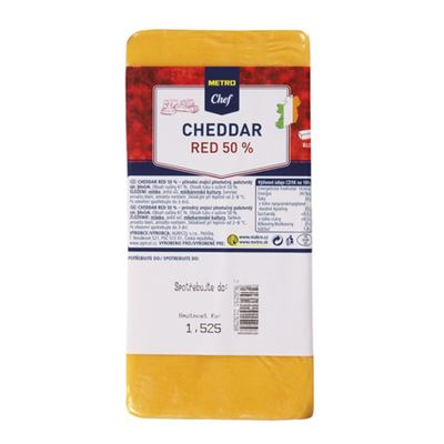 METRO Chef Cheddar Red 50 % chlaz. cca 1,75 kg