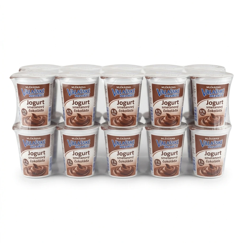 MLÉKÁRNA VALAŠSKÉ MEZIŘÍČÍ Jogurt smetanový čokoláda 8 % tuku chlaz. 10 x 150 g