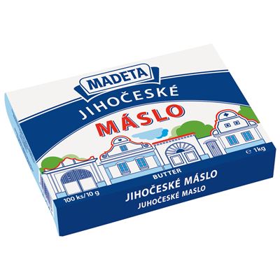 MADETA Jihočeské máslo 82 % porce chlaz. 100 x 10 g