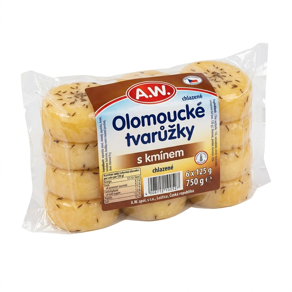 A.W. Olomoucké tvarůžky s kmínem chlaz. 6 x 125 g