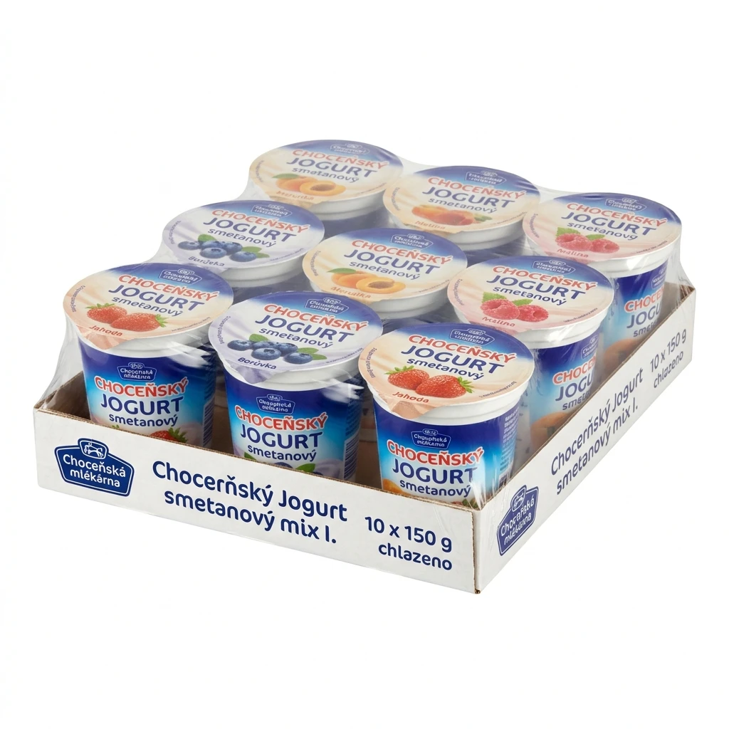 Choceňská mlékárna Choceňský Jogurt smetanový mix I. chlaz. 10 x 150 g